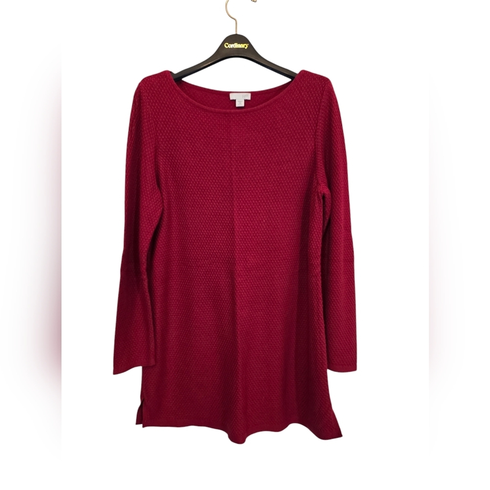 J.Jill XS Cotton Blend Red Thermal Tunic